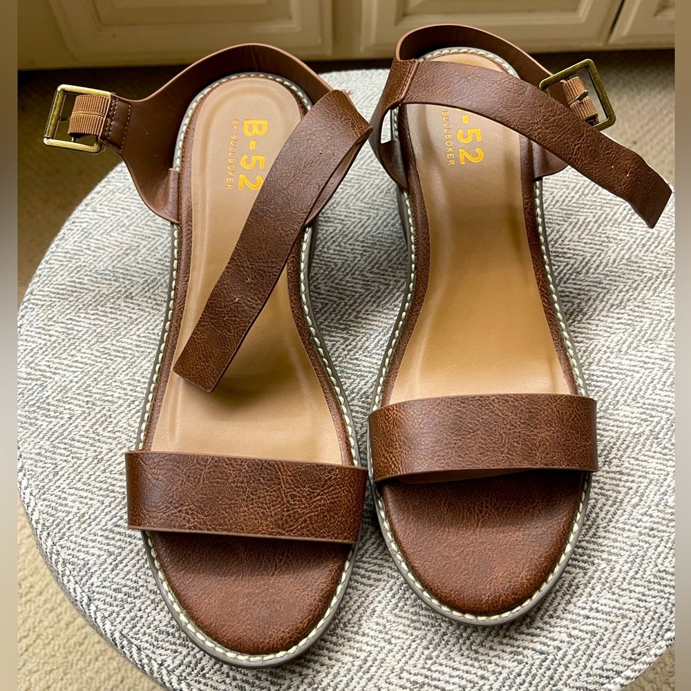 Brown wedge heel